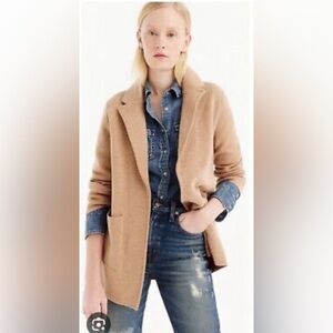 J. Crew 365 Sophie Soft Pink Women's Open Front Knit Blazer with front pockets